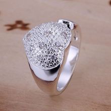 VSR150 Fashion Jewelry Heart Love Ring 925 Sterling Silver Plated Rings for women wholesale anillos de