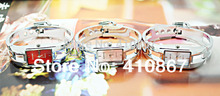 Free shipping fee Massive black stainless steel luxury jewelry bangle women Wrist Watch kimio watch 5pcs