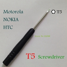 200pcs/lot  t5 black handle iphone repair tools 5 star point pentalobe screwdriver for iPhone 5 4s 4