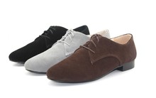 high quality cowhide vintage british style  flat oxfords the bal-type shoe sapatos