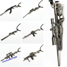 Free Shipping  Men’s Metal Army Gun Rifle Chain Pendant Necklace 1 Pcs