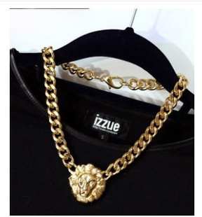N101 Lion head coarse necklace VINTAGE collarbone chain necklace B6