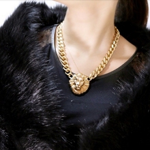 N101 Lion head coarse necklace VINTAGE collarbone chain necklace B6