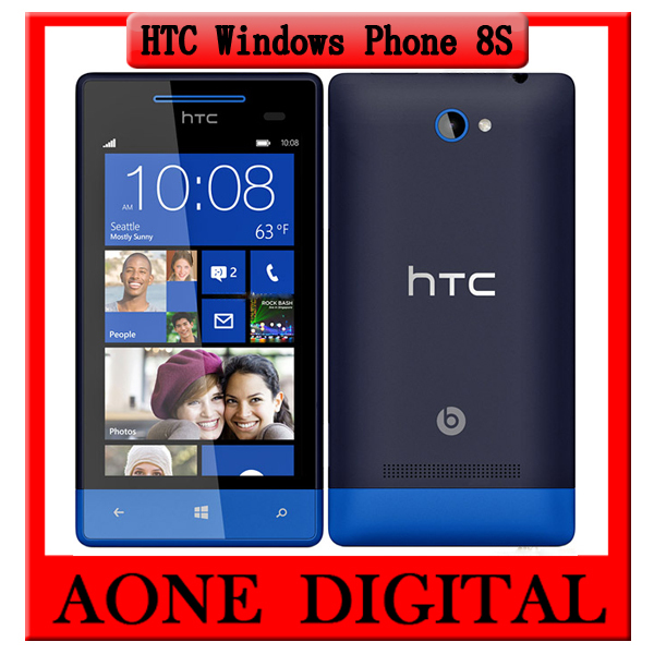 Original Refurbished HTC Windows Phone 8S Microsoft Windows Phone 8 Dual core 3G Wifi GPS 5MP