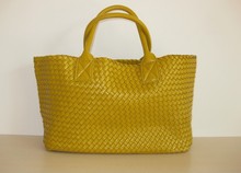 Brand New Woven Leather Cross Stitch Hobo Handbag Women s Fashion Woven bag Purse Tote