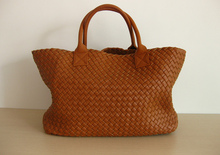 Brand New Woven Leather Cross Stitch Hobo Handbag Women s Fashion Woven bag Purse Tote