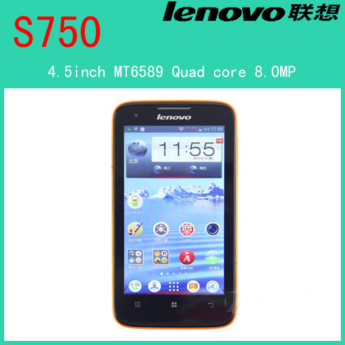 original Lenovo S750 phone 4 5 inch IPS Capacitive Quad Core Dual Camera Android 4 21