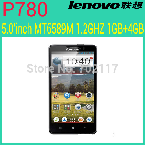 original Lenovo P780 phone MTK6589 quad core 1 2GHz 4000mAh 1GB 4GB 1280X720 Camera 8 0MP