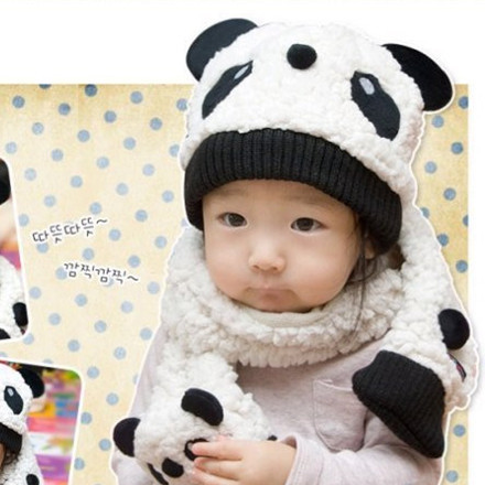 New-Arrive-Lovely-Panda-Beanies-Baby-Hats-ears-protection-Children-Cap-Warm-Winter-hat-and-scarf.jpg