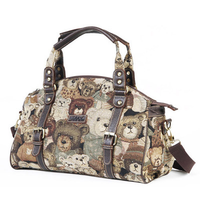 Princess classic lolita bag Vintage embroidery knitted cartoon women s handbag DANNY BEAR shoulder bag handbag