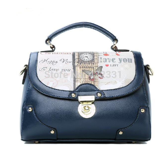 New Arrival Brand Bags 2015 Women s Messenger Bag Fashion Handbag Vintage Print Handbag Women Four
