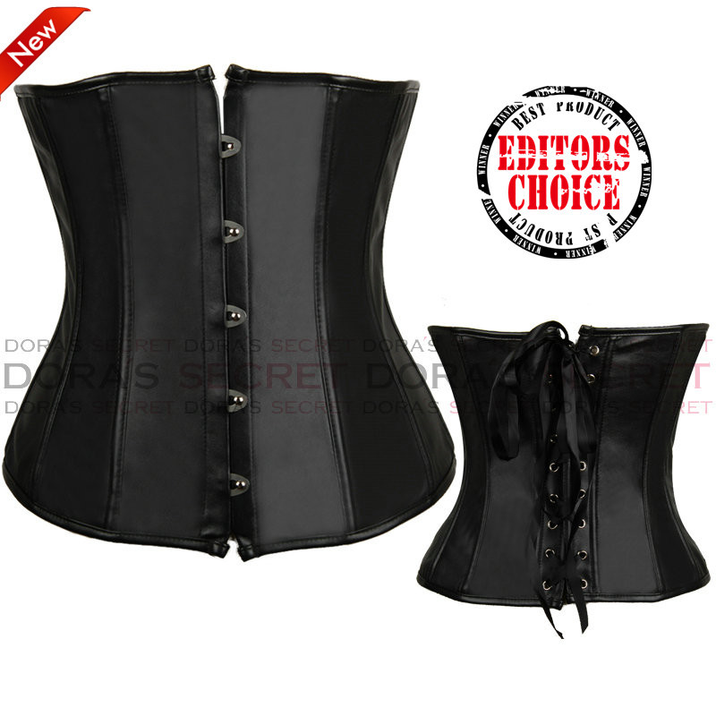 Купить Бюстье корсет underbust сексуальный черный кожаный готическая ...