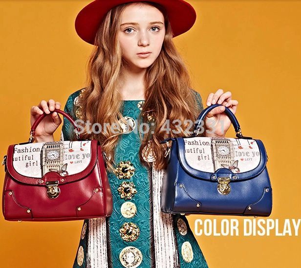 Designer Brand Women Handbag Fine Workmanship PU Leather Women Ladies Party Satchel Shoulder leather Messenger Vintage