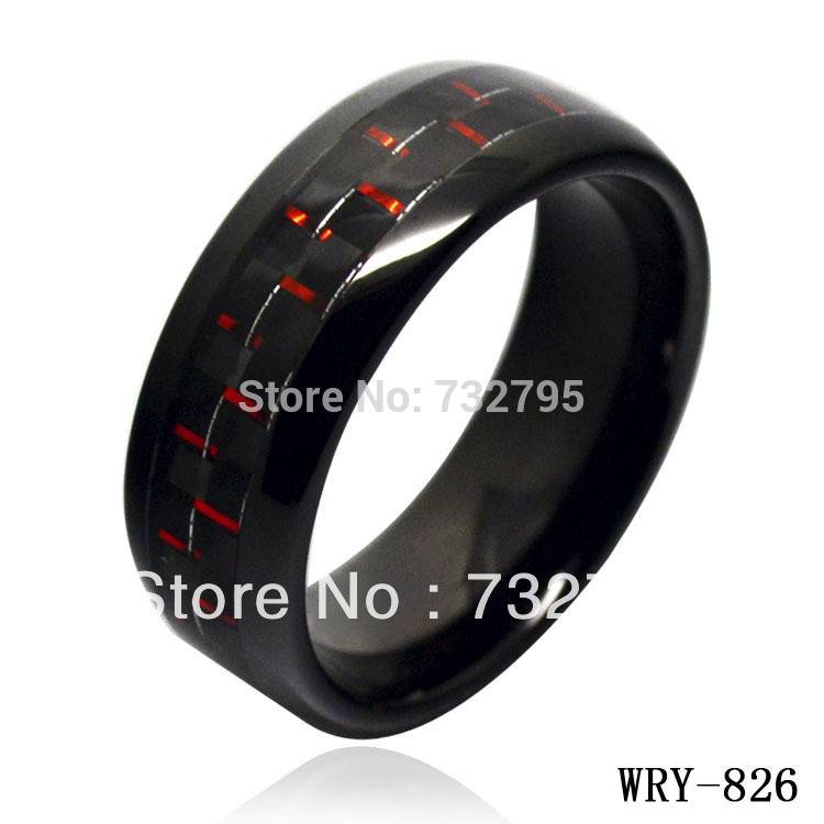 ... -Carbide-Inlay-Black-Red-Carbon-Fiber-Fashionable-Wedding-Ring.jpg