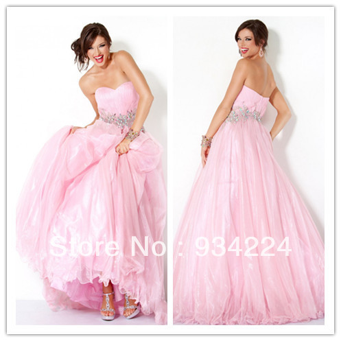 매- 13 새로운 스타일의!! 우아한 비즈 아가의 분홍색 드레스의 층- 길이 예쁜 드레스