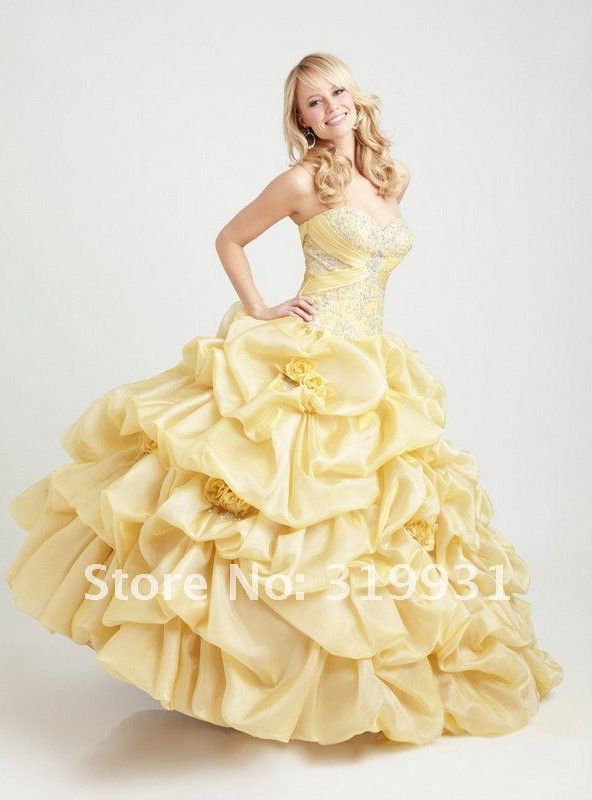Custom 2013 Sweetheart Appliqued prom dress Quinceanera dress yarn