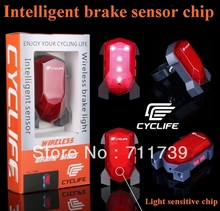 New! charging type brake bicycle Brake light laser tail lights bicycle parallel type laser LED warning light – Free Shipping