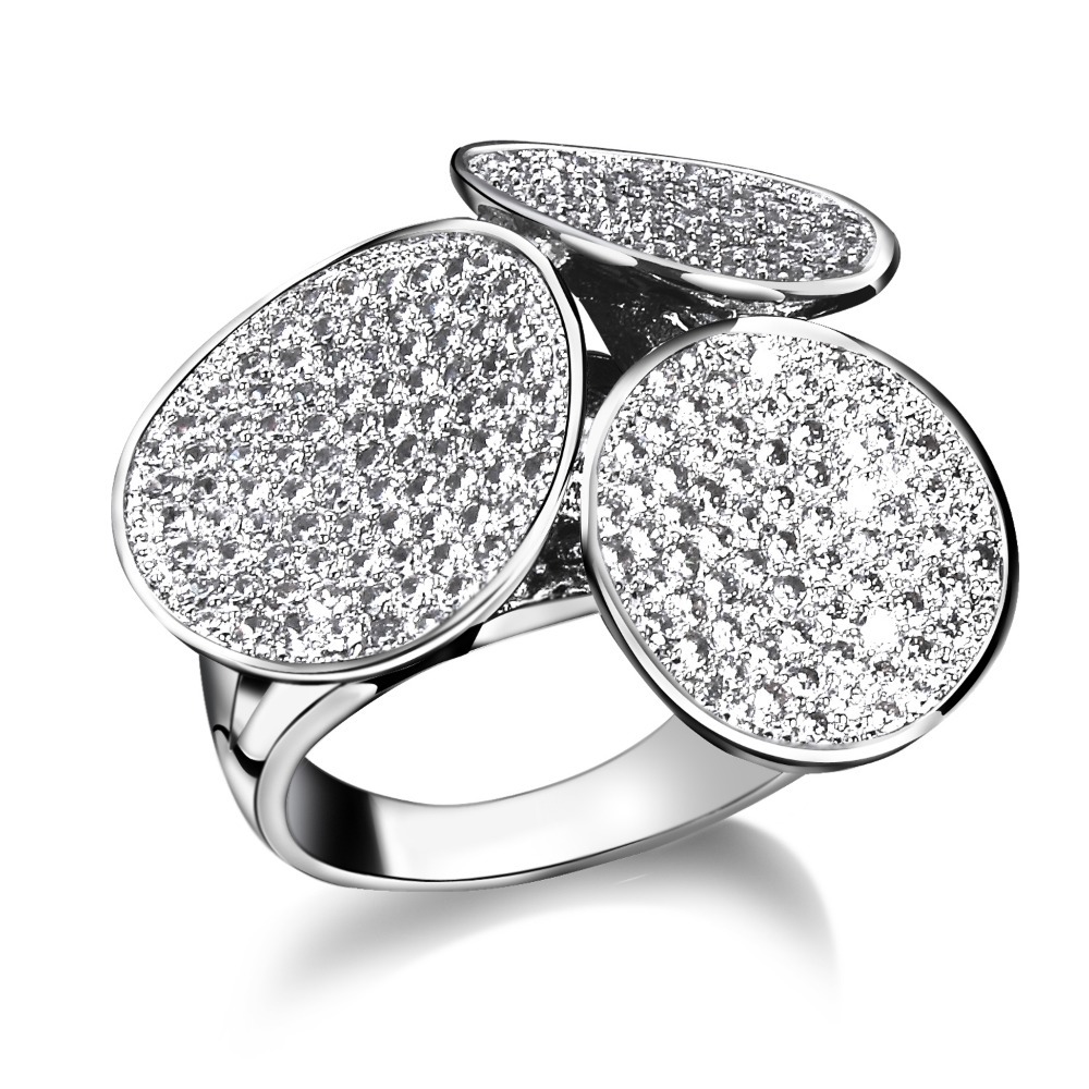 2015 Hot Sale Rushed Freeshipping Women Latest Jewelry Leaf Shape Ringsczech Zirconia Propose Marriage Gift Free