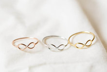 Infinity Love Knot Ring In Sterling Silver Skinny Jewellery