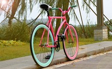 700C high-carbon steel Back riding Bicycle Colorful Road Bike for Women/ Men  Free shipping