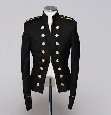 Michael Jackson-style double-breasted uniform jacket influx of people must Jackets Men Free shipping Napoleon badges