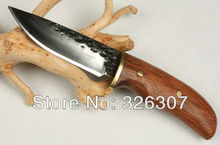 Hand forged outdoor small straight knife fruit copper head small straight