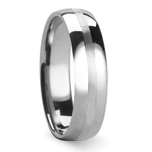 Tailor Made 8mm Domed Tungsten Ring Center Brushed Wedding Band Size 4-18 (#NR308)