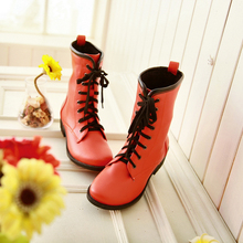 Big size FREE SHIPPING! women Boots  spring and autumn 2013 fashion women’s martin boots flat vintage buckle motorcycle boots
