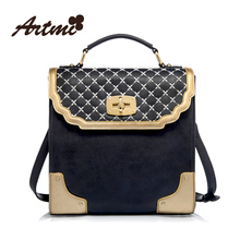 Artmi women’s handbag 2013 plaid vintage messenger bag handbag messenger bag
