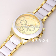 New model Luxury dress watch women watch gold famous logo table Noble Elegant clock Stainless steel