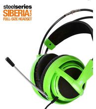 Gaming Headset Headphones  Steelseries Siberia v2 Full-size  Green Original with Original Box Dota 2 LOL