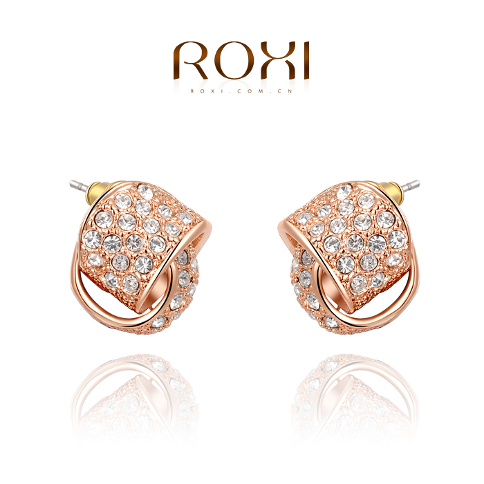 ROXI-Christmas-fashion-Stud-Earrings-rose-gold-glated-genuine-Austrian ...
