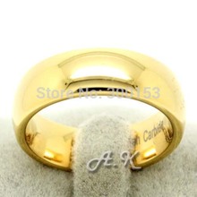Tungsten Ring 18K Gold Plated Mens Wedding Band Bridal Ring Jewelry Size 11