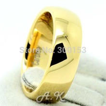Tungsten Ring 18K Gold Plated Mens Wedding Band Bridal Ring Jewelry Size 12 FREE SHIP