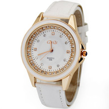 Free & Drop Shipping! White Fashion Deluxe Diamond Jewelry Woman Lady Girls Analog Dress Gift Quartz Wrist Watches