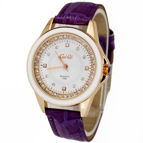 1PC New Fashion Purple Jewelry Girl Student Women Ladies Xmas Gifts Quartz Wrist Watches Free Drop