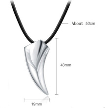 Beauty Health Wolf Tooth Spike Personality Necklaces Pendants Men Necklace Accessories for Friends Birthday Jewelry Gift