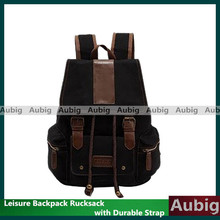 AUGUR Black Men Women Classical Fashion Leisure Backpack Rucksack with Durable Strap