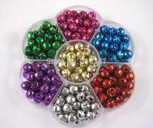 200pcs Colorful DIY Jingle bells Pet bells Festival & Christmas Decoration Jewelry Pendants Mixed color free shipping 046009(9)