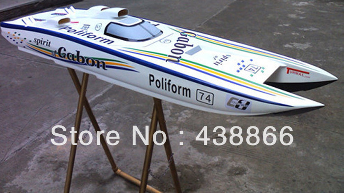 Petrol Gas RC Racing Boat / catamaran FRP hull with LCD 2.4G RTF-in RC 