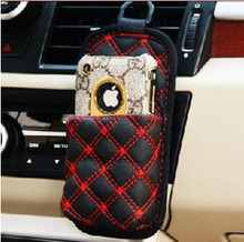 Automotive interior cell phone pocket outlet vent pockets STORAGE CADDY
