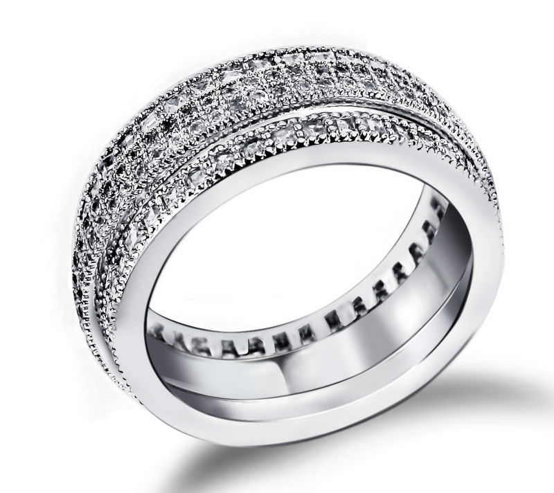 Unique Design Office Lady Fashion Round Shape engagement ring CZ Stone Propose Marriage Present 65923