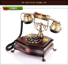 Hot new 2014 technology fashion antique telephone vintage solid wood rope retro telephone home decoration Free