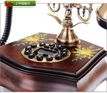 Hot new 2014 technology fashion antique telephone vintage solid wood rope retro telephone home decoration Free