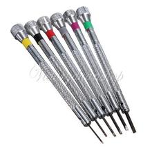 Free Shipping 6pcs 0.8-1.8mm Precision Flat Blade Head Tip Slotted Screwdriver Cell Mobile Phone PC Laptop Watch Repair Tools