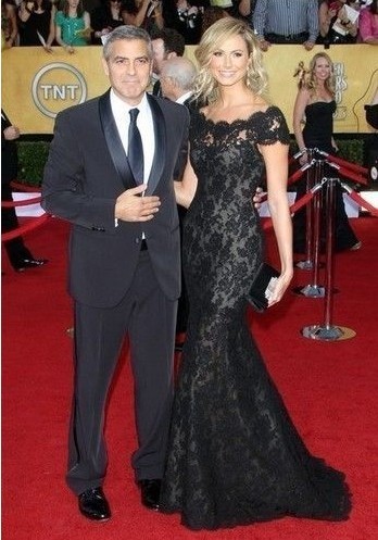 New latest formal black lace ballgown evening dress custom made cocktail party dress evening dress vestido