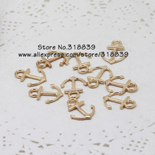 Wholeale 80pcs lot 15 19mm Four Color Plated Mixed Metal Alloy Nautical Anchor Charms Jewelry Anchor