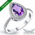 Amethyst CZ Diamond Silver Rings for Women Ruby Sapphire Jewelry Anel Feminino Anillos De Plata Ornamentation