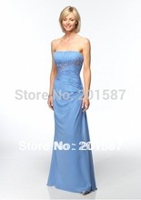 Sheath Strapless Floor-Length Chiffon Mother Of The Bride Dresses