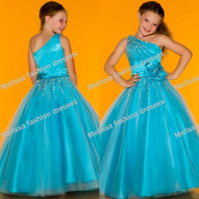 ... line custom made one-shoulder cheap crystals 11 year old prom dresses